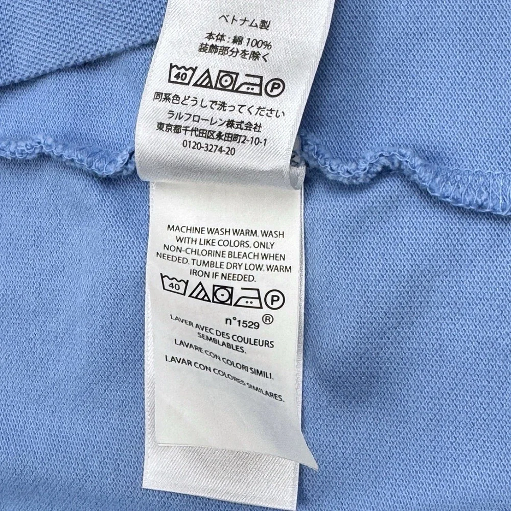 Ralph Lauren Polo Shirt Mens 2XL Pique Cotton Blue Pony Golf Preppy‎ Classic Fit